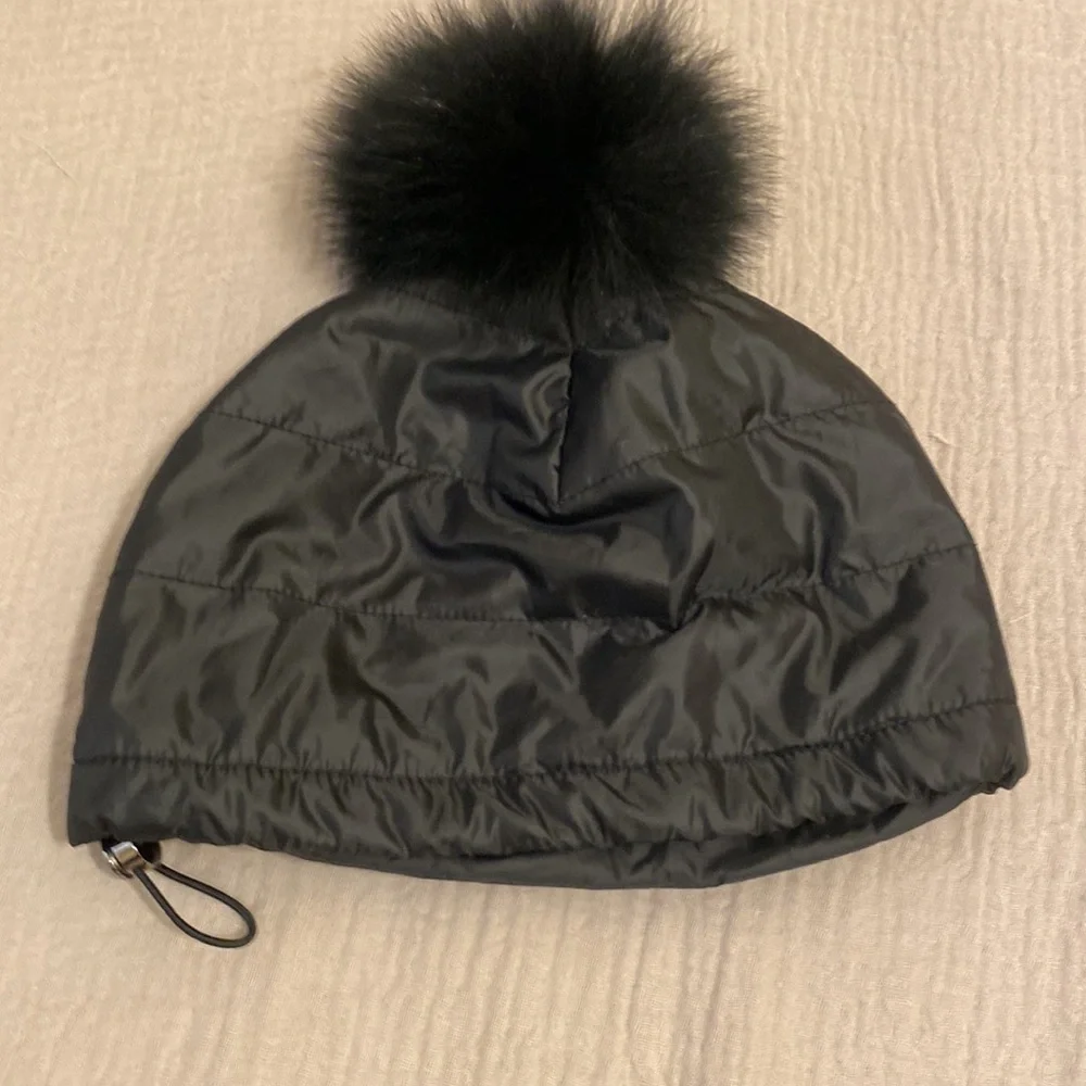 Mitchie's Black Hat with Pom Pom.